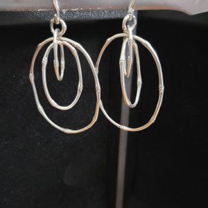 John Hardy sterling silver oval bamboo earrings